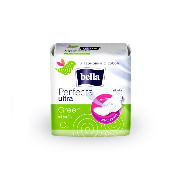 Bella Perfecta ultra Green Прокладки ультратонкие женские гигиенические впитывающие №10 