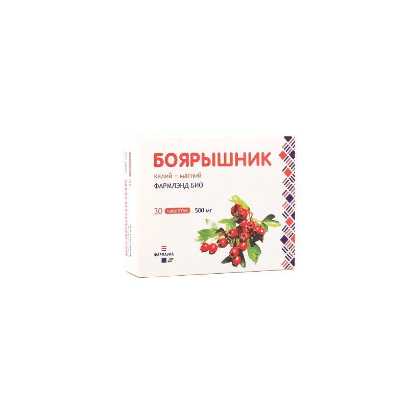 Боярышник (БАД) (Калий + Магний ФАРМЛЭНД БИО таб. 500 мг  №30)