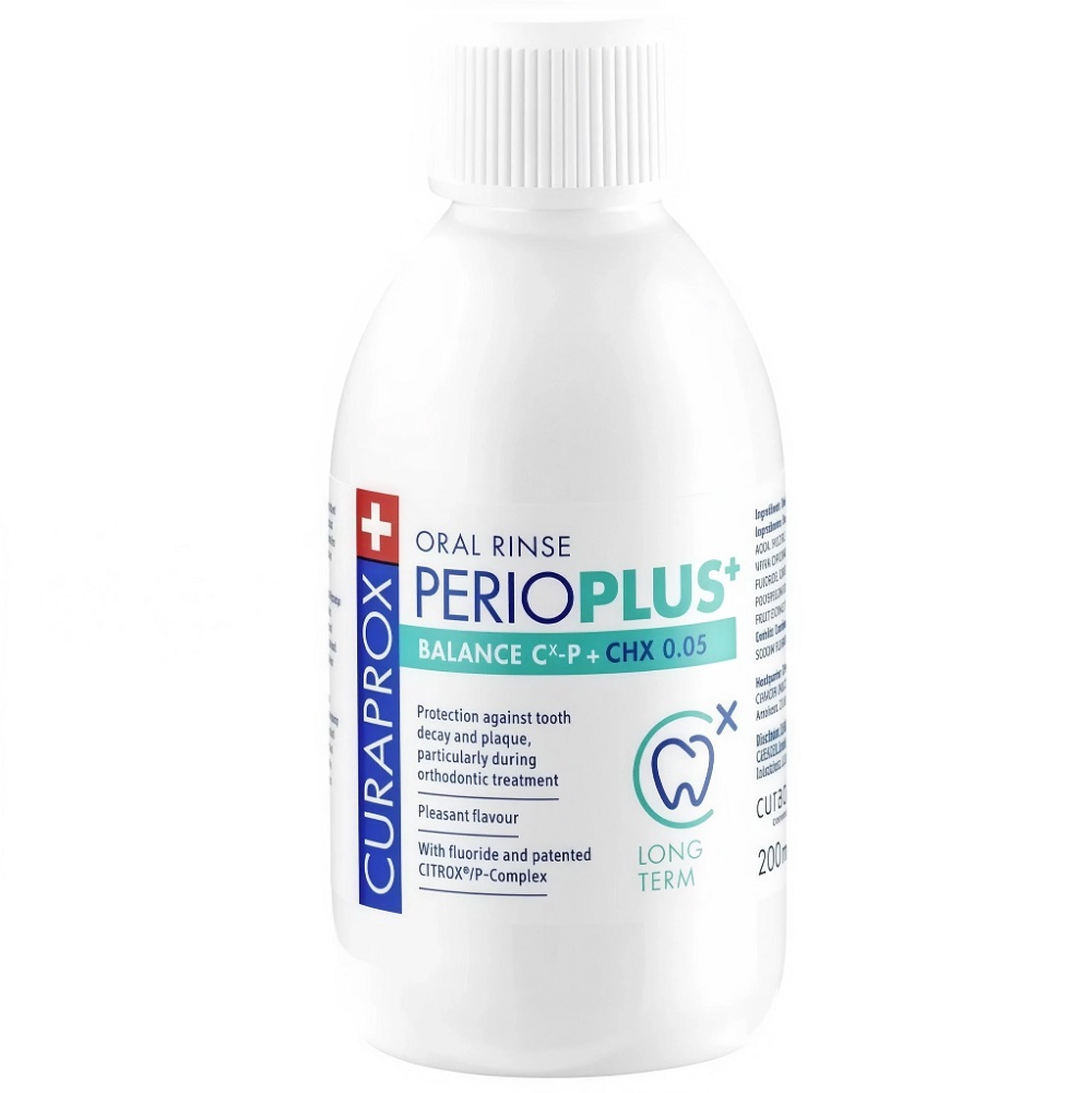 CURAPROX Жидкость-ополаскиватель для полости рта Perio Plus Balance CHX 0,05% 200 мл