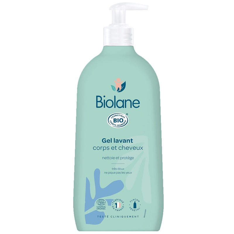 Biolane Гель-душ органический для очищения тела и волос 500 мл