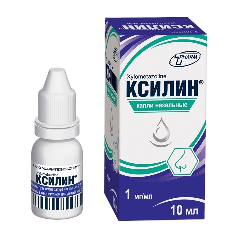 КСИЛИН® (капли назальные 1 мг/мл фл. 10 мл №1)