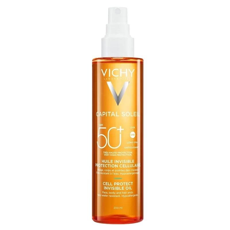 Vichy Capital Soleil Масло солнцезащитное увлажняющее SPF50+ 200 мл