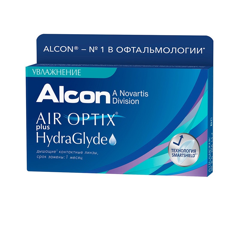 Линзы контактные мягкие AIR OPTIX plus HydraGlyde (   -3,75)