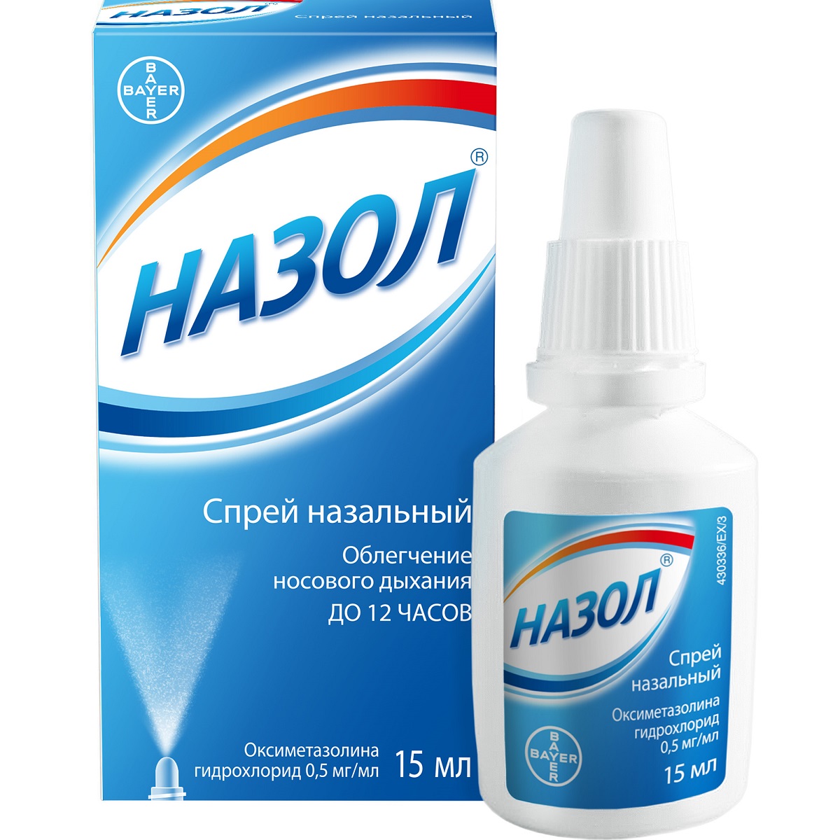 НАЗОЛ (спрей наз. 0,5 мг/мл во фл. с насадкой-распылителем 15мл №1)