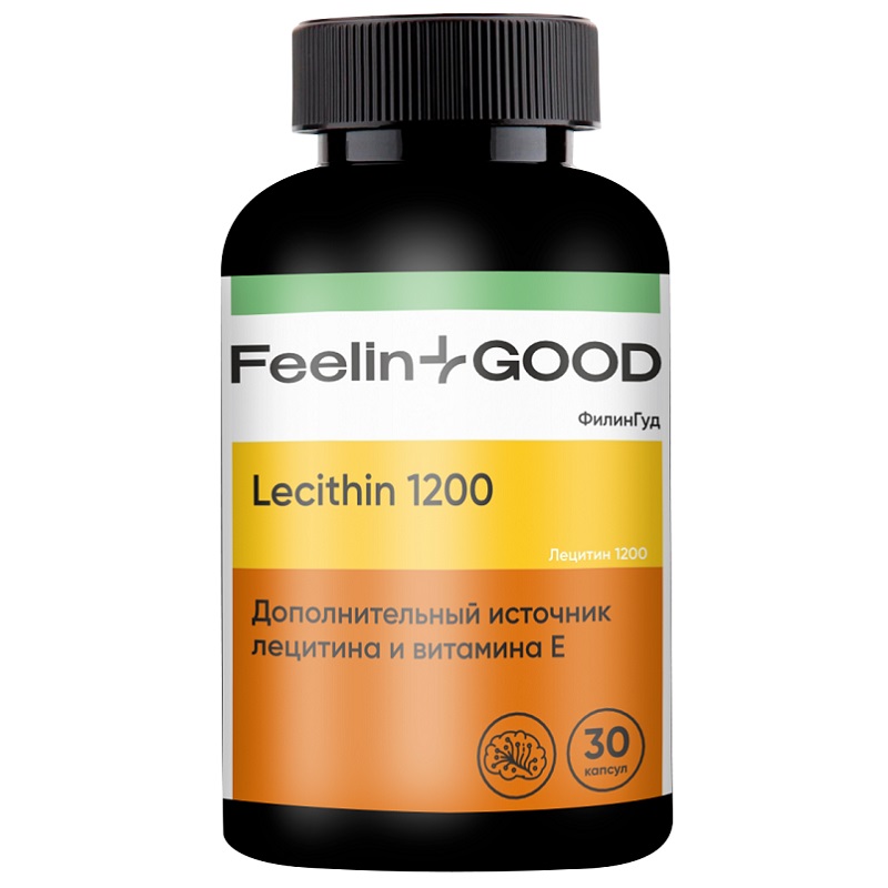 FeelinGood Лецитин 1200 мг + витамин Е, 30 капсул