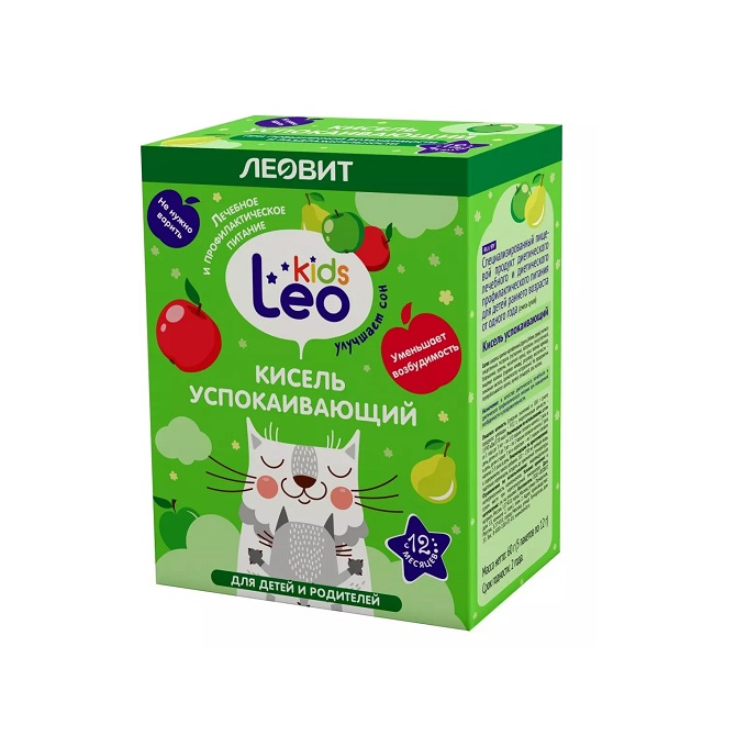 Leo Kids  (Кисель Успокаивающий  спец. пищ. продукт диет. леч. и диет. профилакт. питания д/детей раннего возраста от одного года 60 г (5 пак. по 12 г) )