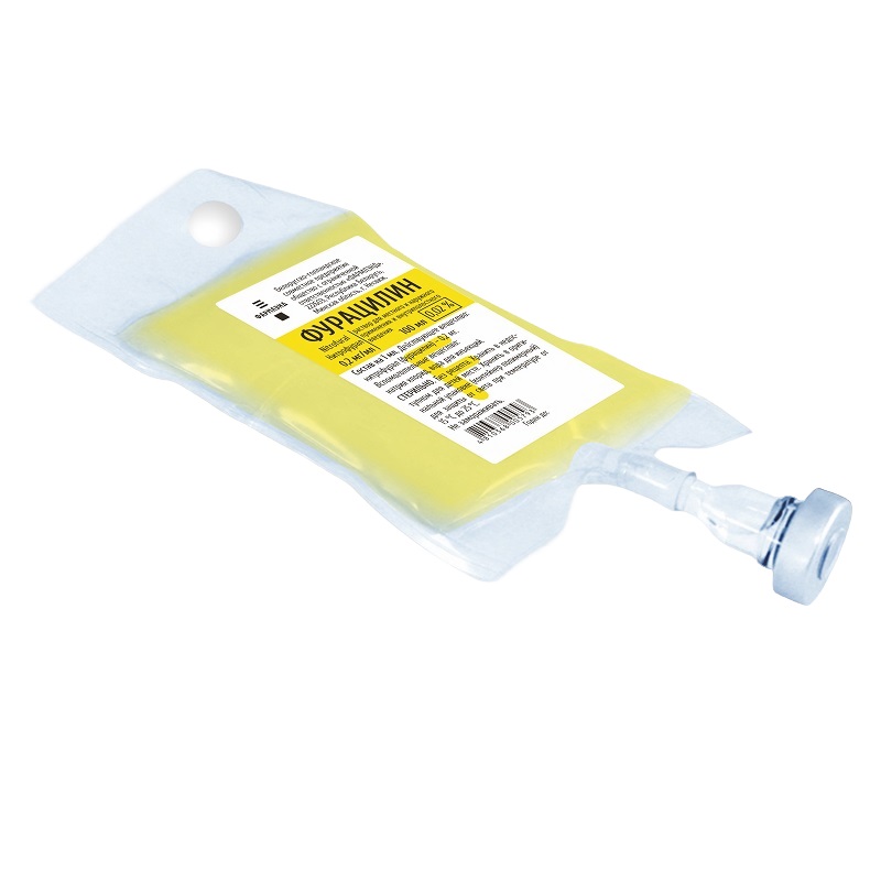 ФУРАЦИЛИН (раствор для наружного применения 0,2мг/мл в полимерных контейнерах 100 мл №1)