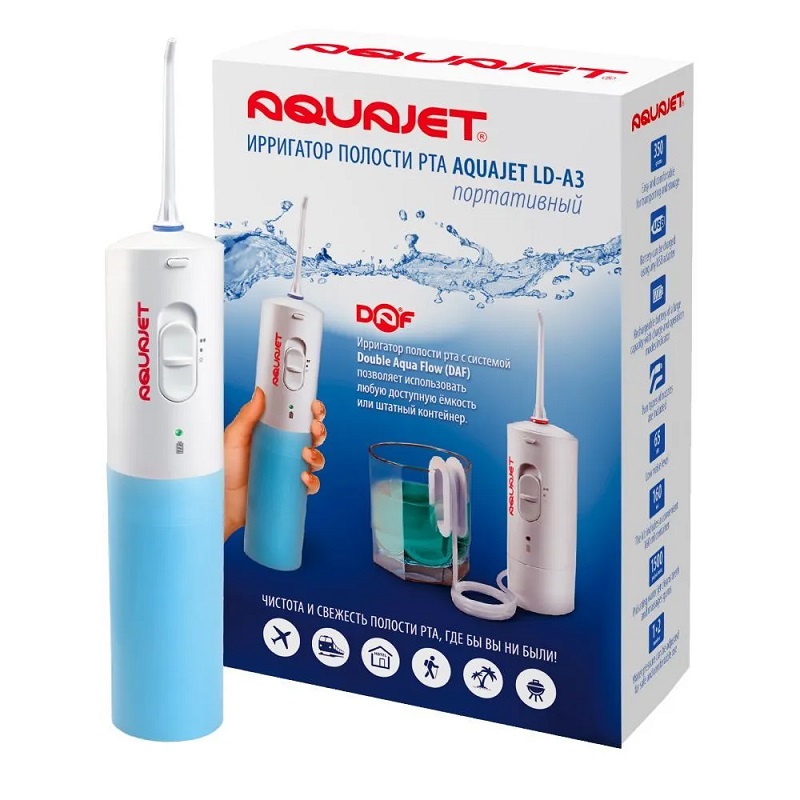 Ирригатор полости рта (AQUAJET LD-A3  голубой  )