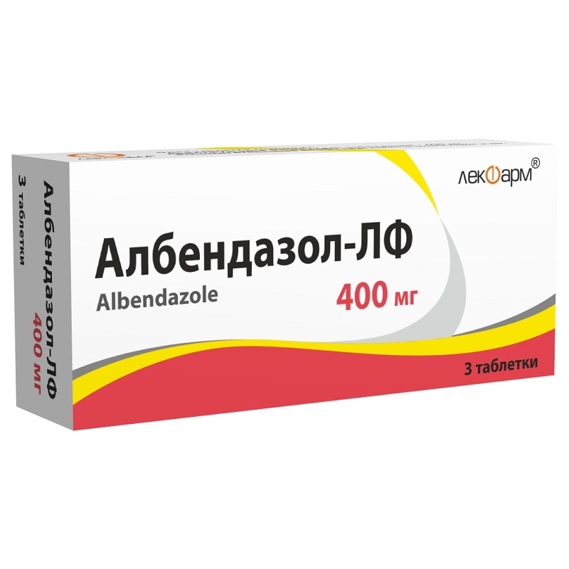 АЛБЕНДАЗОЛ-ЛФ (табл. 400 мг  №1х3)