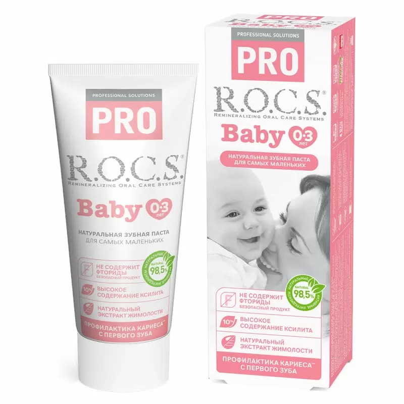 Rocs Зубная паста PRO Baby Минеральная защита и нежный уход 45г