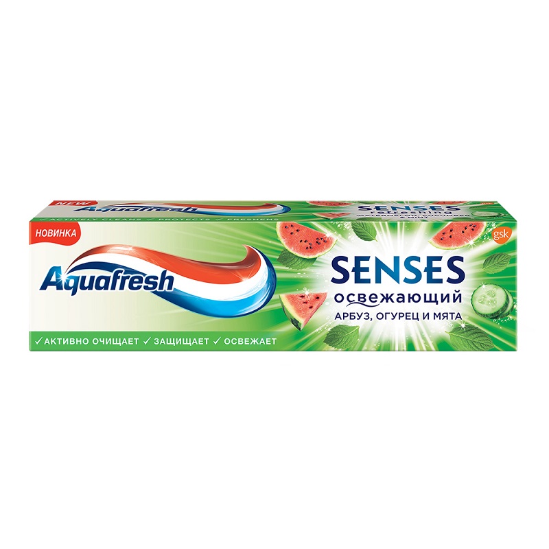 Aquafresh Зубная паста Senses Освежающий Арбуз 75 мл