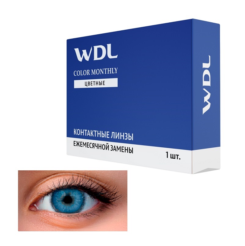 Линзы контактные мягкие WDL COLOR MONTHLY (BC 8.6 Marine   -3,50)