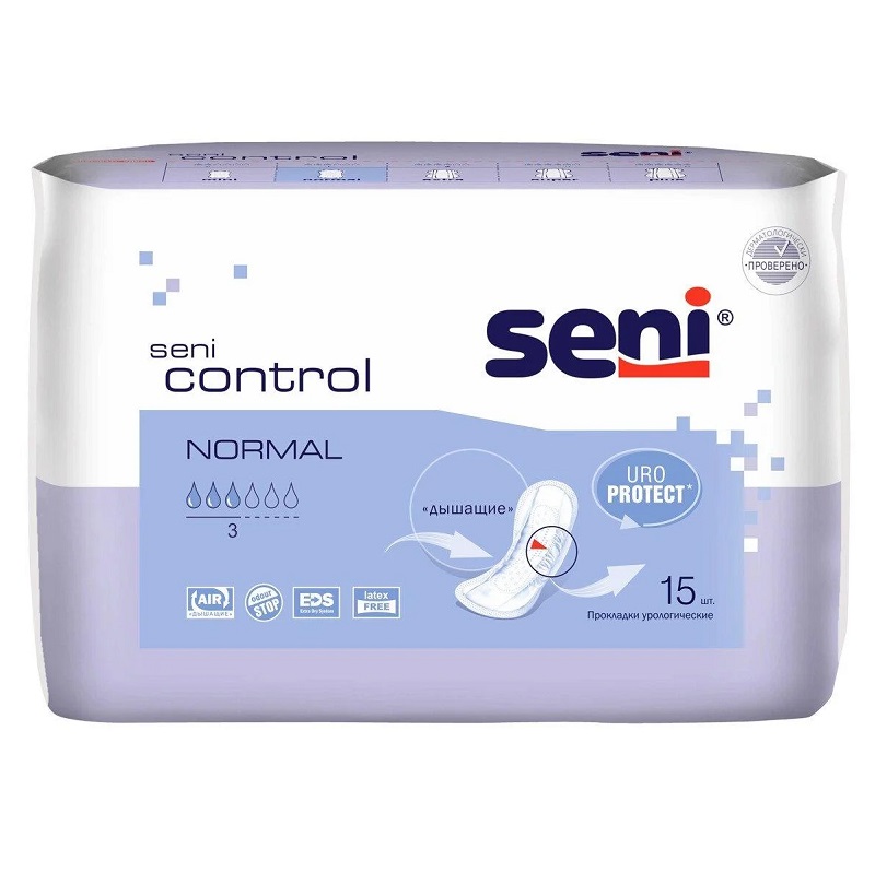 Seni CONTROL Прокладки урологические в размере NORMAL №15
