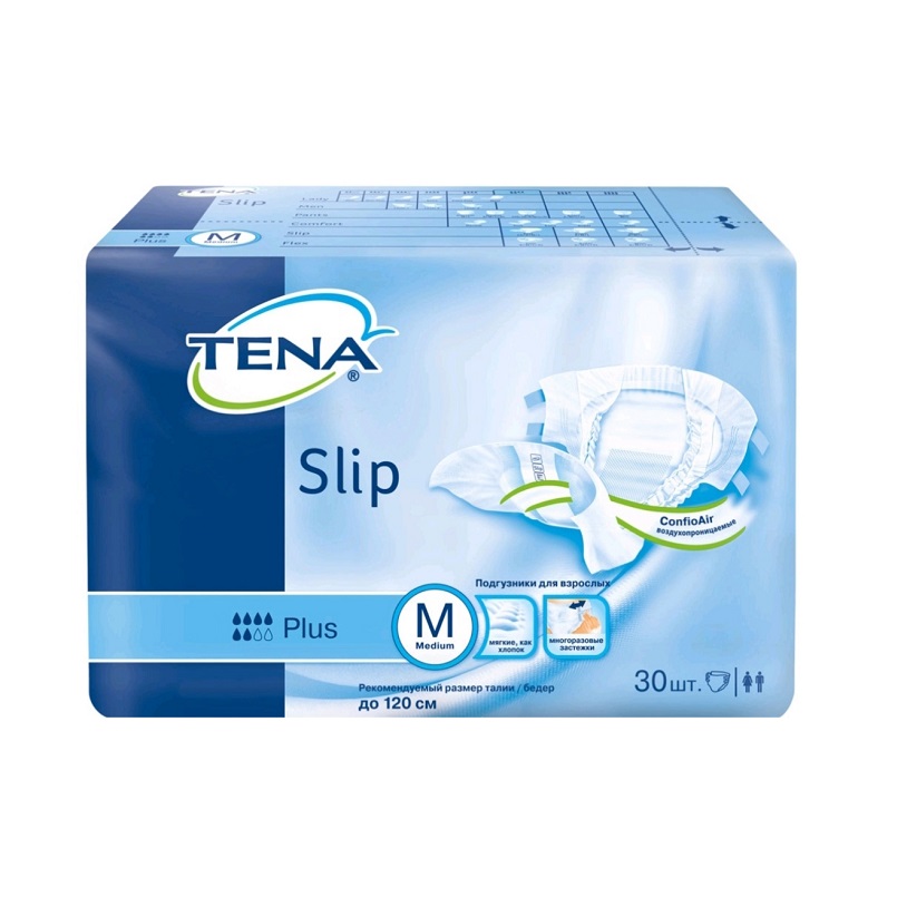 Tena Подгузники д/взрослых Slip Plus Medium дышащие арт.710830-12 №30 