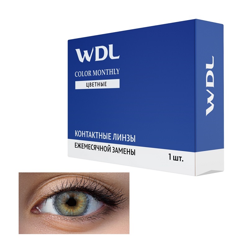 Линзы контактные мягкие WDL COLOR MONTHLY (BC 8.6 Gray   -4,50)