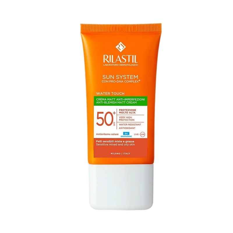 RILASTIL Sun System Water Touch Крем д/кожи с несовершенствами солнцезащитный матирующий SPF 50+ 50 мл