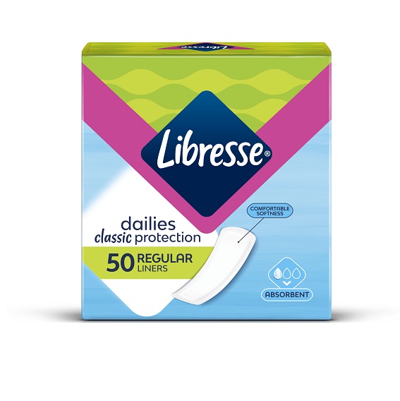 Libresse Dailies classic protection regular Прокладки женские гигиенические ежедневные арт.4264-28 №50 