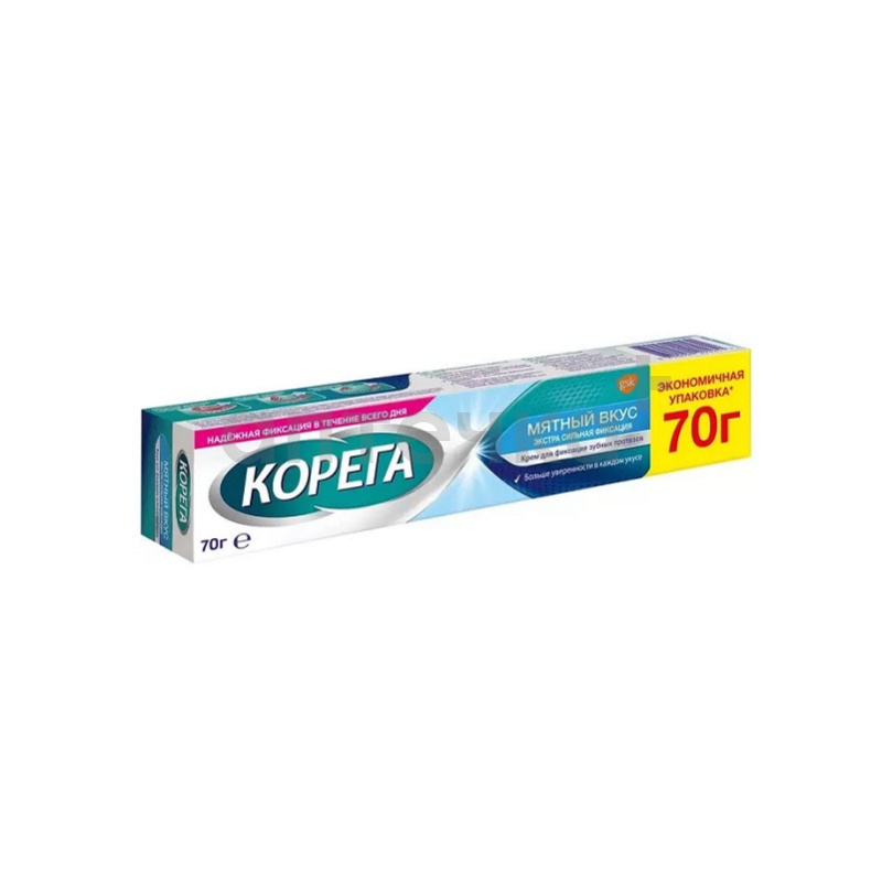 Corega Extra Strong (Mint крем для фиксации зубных протезов  70 г )
