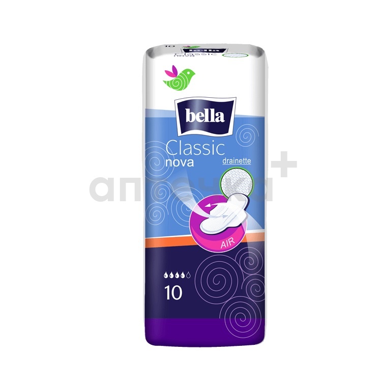 Bella Classic Nova (drainette) Прокладки женские гигиенические впитывающие №10 