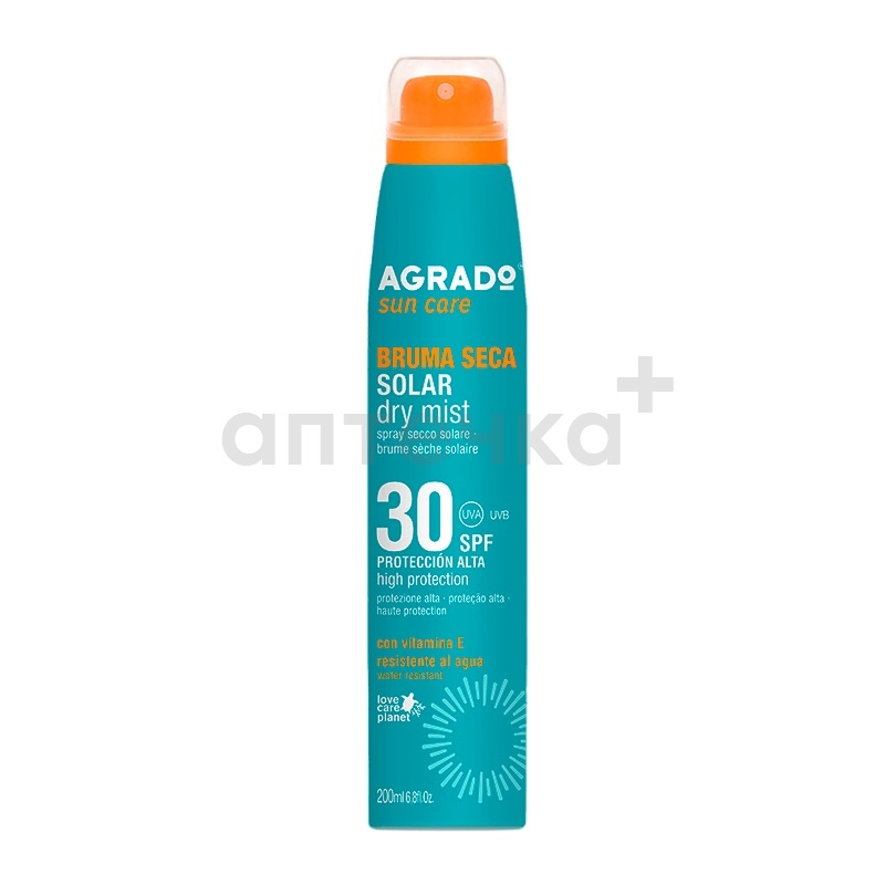 AGRADO Мист солнцезащитный сухой SPF 30 200 мл 