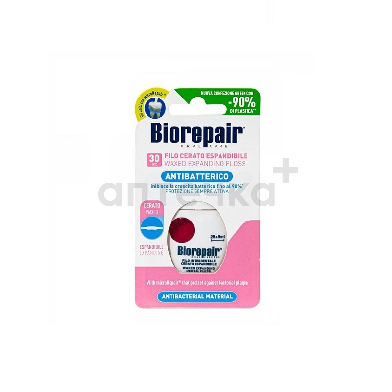 Biorepair Зубная нить вощеная расширяющаяся 30 м