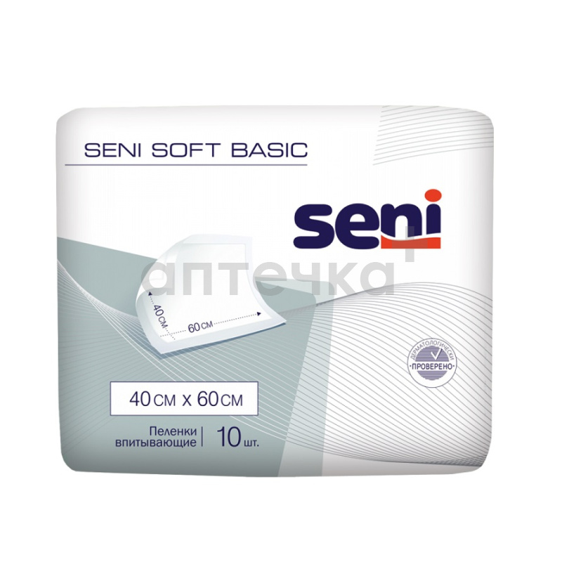 Seni Soft Basic Пелёнка впитывающая 40*60 10 шт