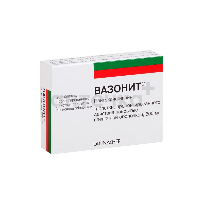 ВАЗОНИТ (табл.п.о. пролонг.действия 600 мг  №10х2)