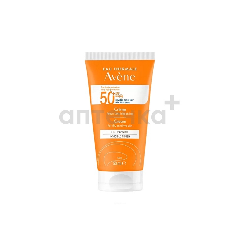Avene Крем солнцезащитный для лица и шеи SPF50+ 50 мл 