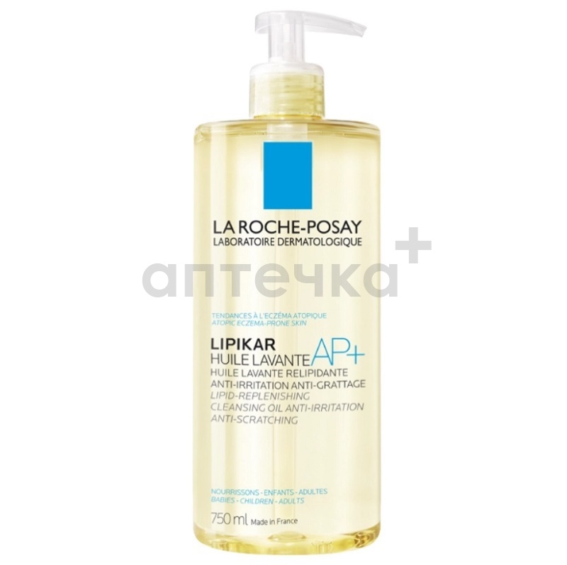 La Roche-Posay Lipikar AP+ Oil масло для ванны и душа липидовосполняющее смягчающее 750 мл