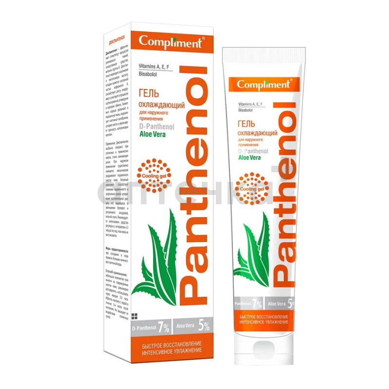Compliment PANTHENOL Aloe Vera Гель охлаждающий для наружного применения 75 мл