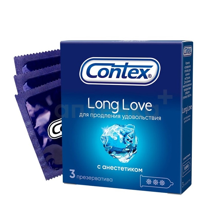 Contex Презервативы №3 Long Love с анестетиком