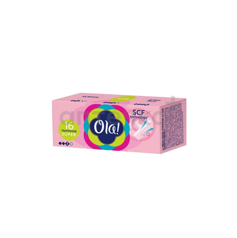 OLA! TAMPONS SUPER тампоны жен.гиг."Шелковистая поверхность" №16