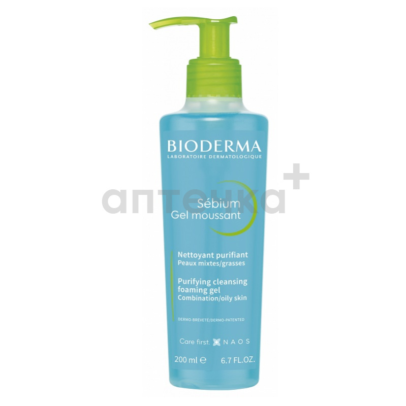 BIODERMA Laboratoire Dermatologique Гель Себиум очищающий/Sebium Gel Moussant с помпой 200 мл