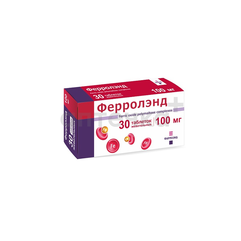 ФЕРРОЛЭНД (табл. жев. 100 мг  №30)