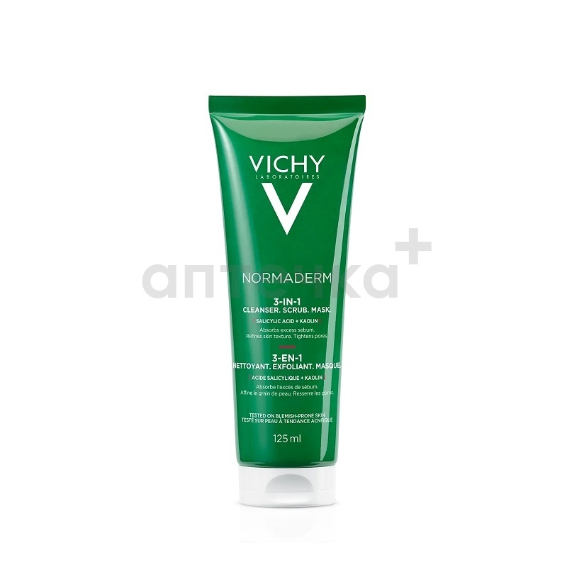 Vichy 3 в 1 Скраб + Гель д/умывания + Маска NORMADERM Три-Актив глуб.очищение 125 мл 
