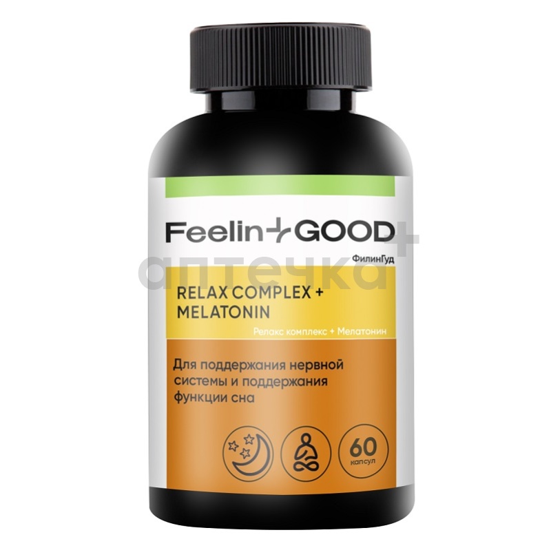 FeelinGood Релакс комплекс+Мелатонин, 60 капсул