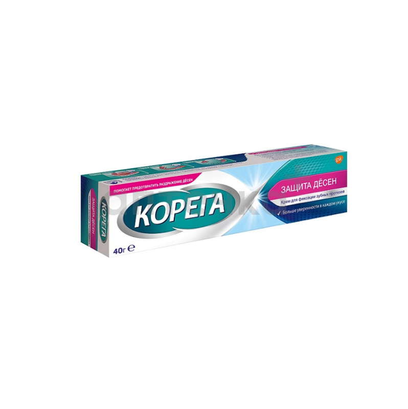 Corega Gum Protection  (Крем для фиксации зубных протезов Корега Защита десен  40 г )