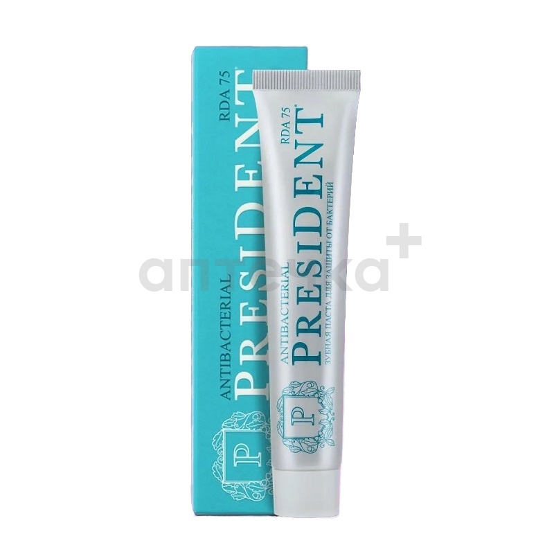 President Зубная паста Antibacterial 75 RDA 50 мл 