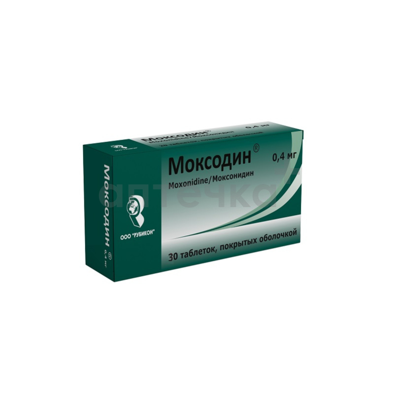 МОКСОДИН (табл.п.о. 0,4 мг  №10х3)