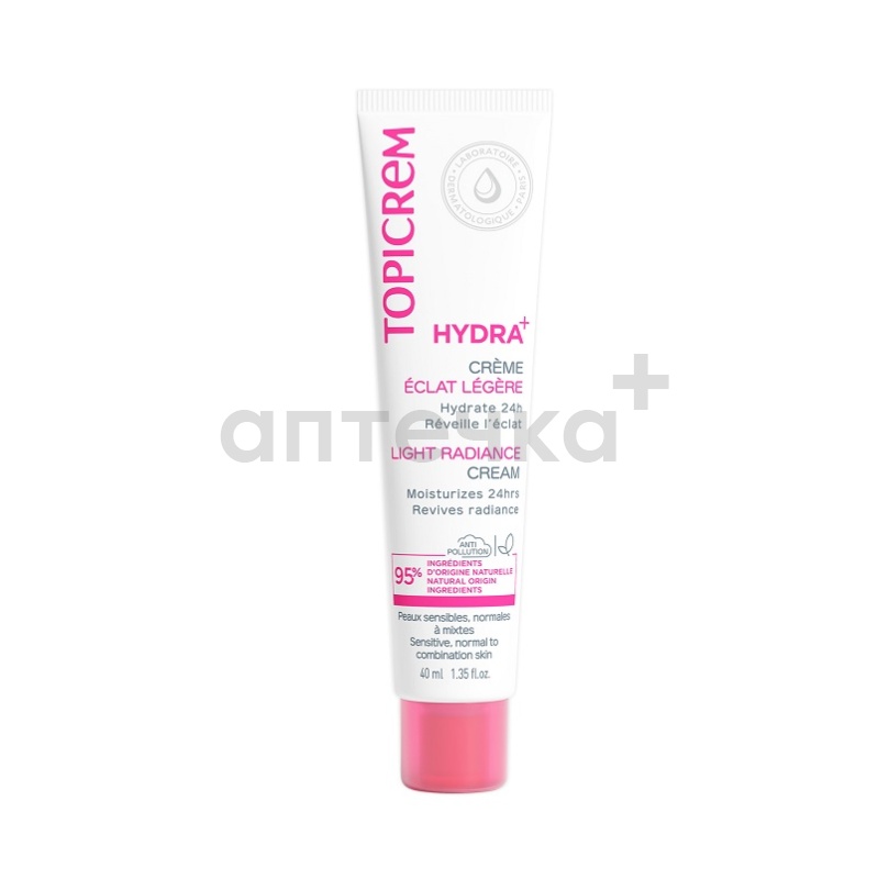 Topicrem HYDRA+ Крем легкий увлажняющий сияние 40 мл