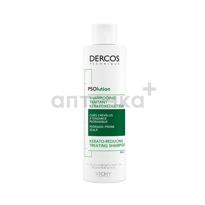 Vichy Dercos Technique PSOlution Шампунь д/кожи головы, склонной к псориазу, кераторегулирующий 200 мл 